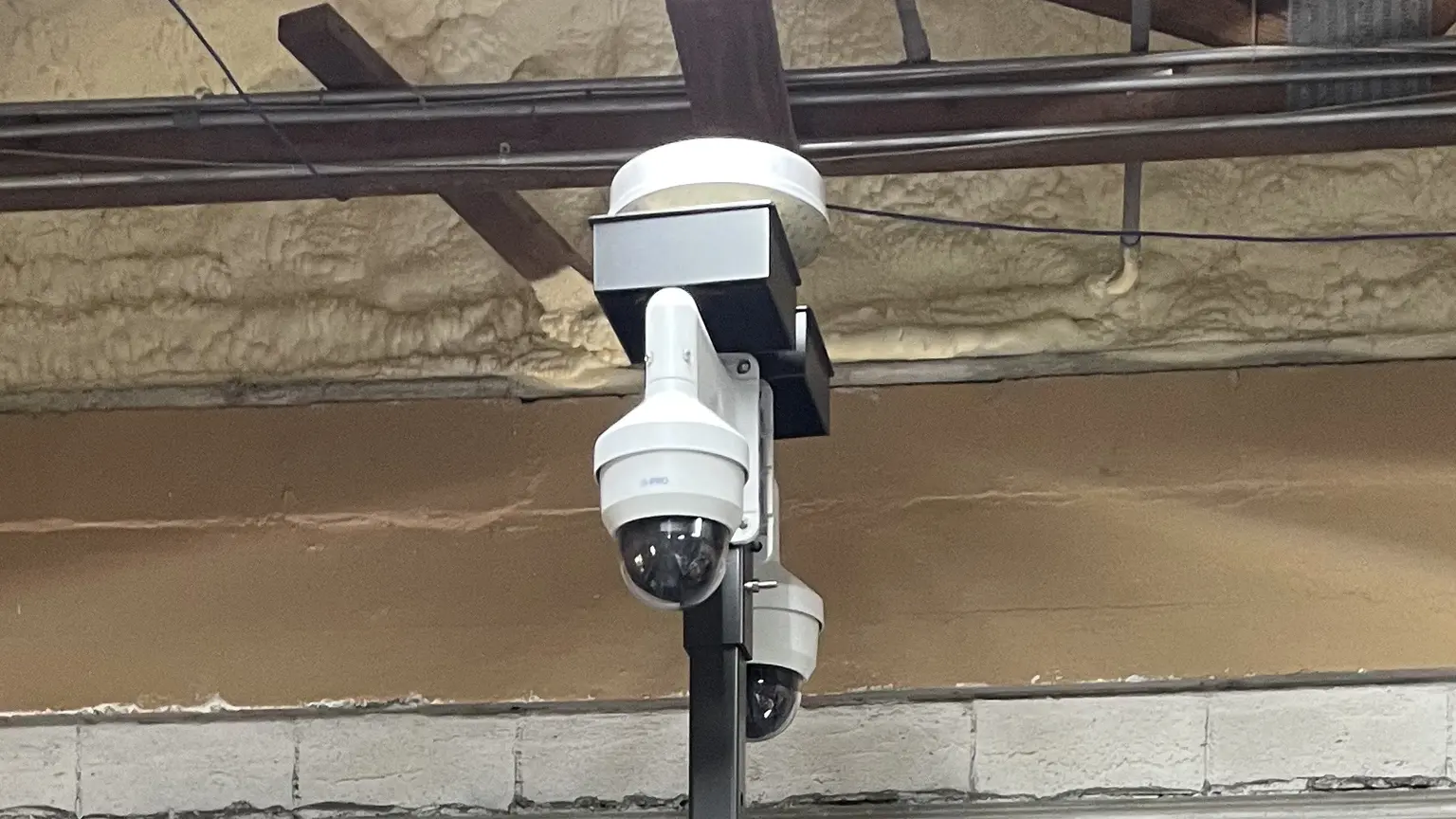 Iron Gate SecPod mast-mounted i-PRO cameras under assembly
